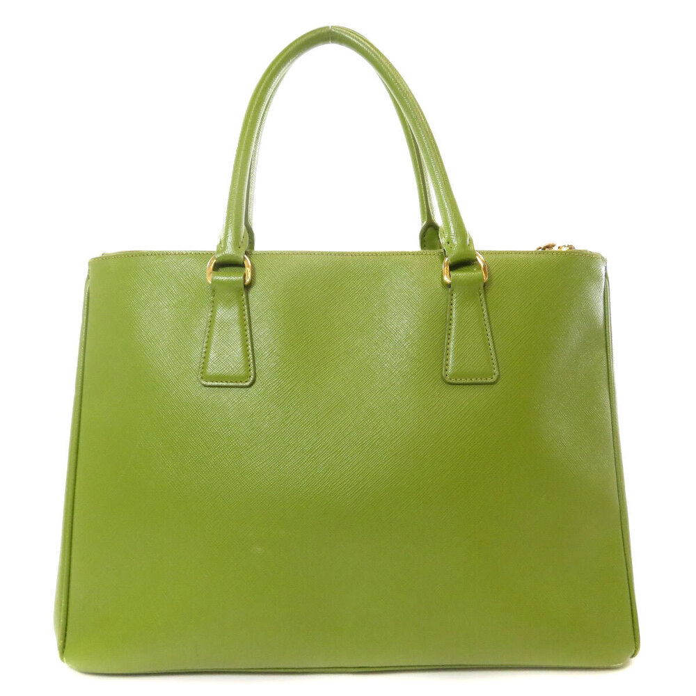 Prada Saffiano Lux Galleria vibrant Zip Bag Double green